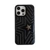 Leder Pentagramm Nieten Anti-Drop Vollschutz Hülle für iPhone 17, Apple 16/15 ProMax & 14