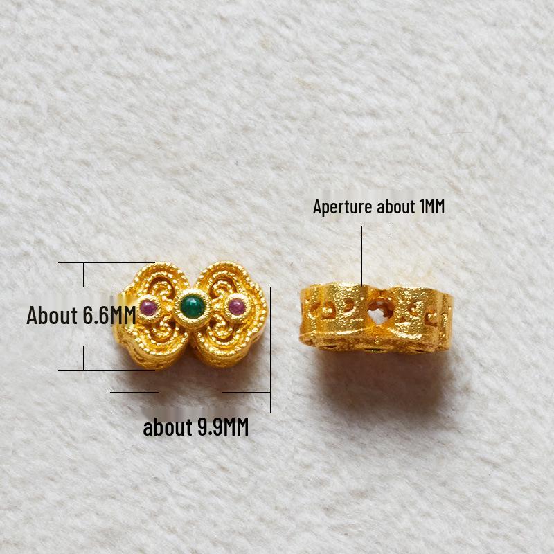 

Gold-Plated Ruyi Spacer Beads for Crystal DIY Bracelets & Jewelry Making