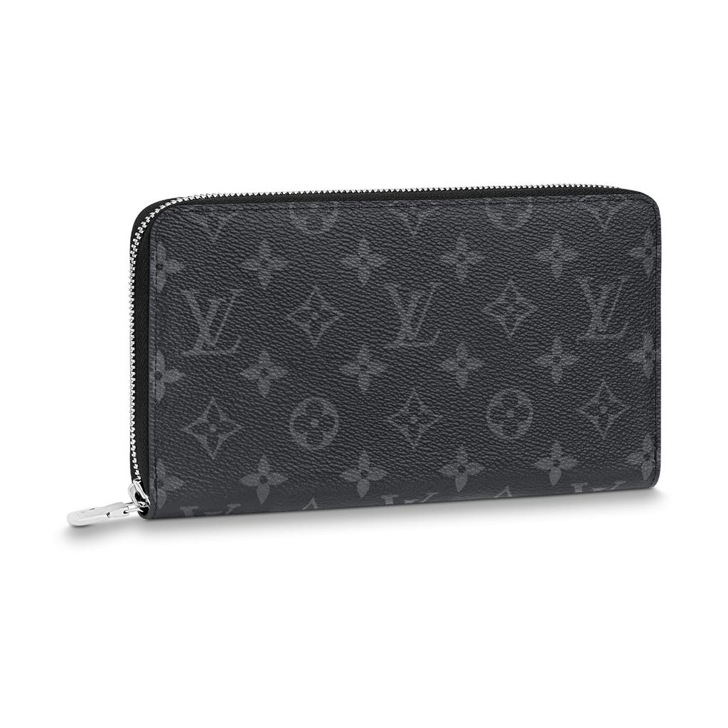 Louis Vuitton Zippy Organizer Black Monogram Eclipse Canvas Men Wallets M82081