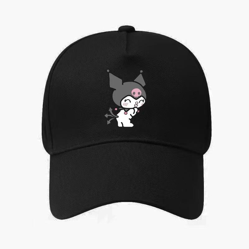 Adult Sanrio Kuromi Kuromi Five-piece Cotton Baseball Cap Sun Hat
