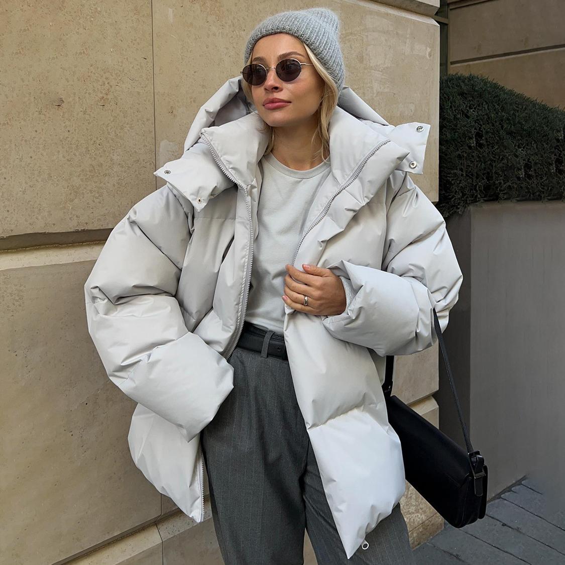Хлопковая куртка осень и зима мода хлопковая куртка одежда женская свободная хлопковая — фото 10