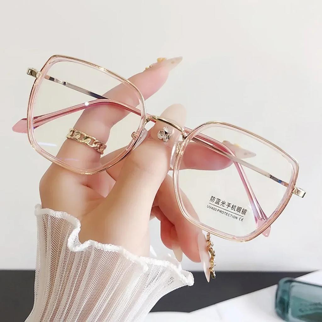 Vintage Anti-Blue Light Glasses Women Designers Eyeglasses Optical Spectacle Computer Eye Protection Glass Fashion Eyewear