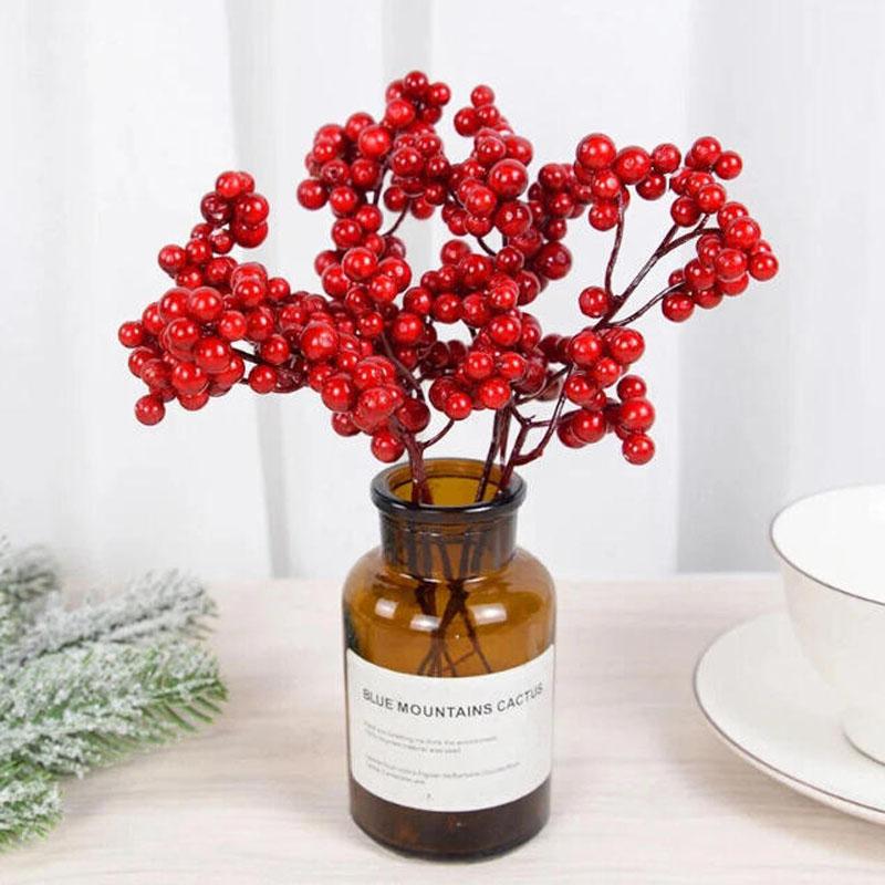 10pcs Artificial Berry Stems Christmas Berry Picks Decor Berries Branches