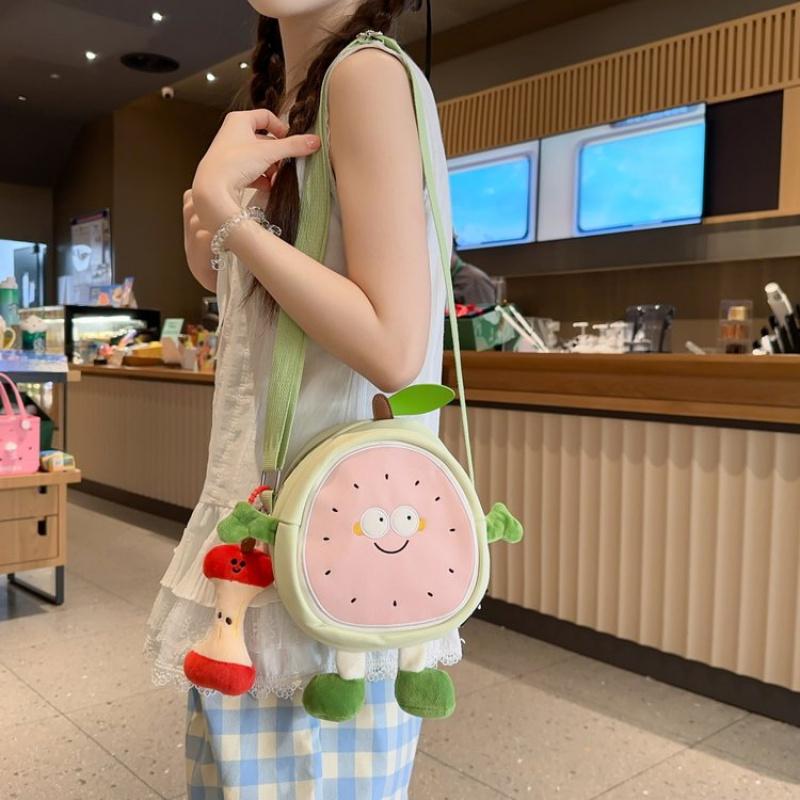 Simpatica Borsa a Spalla a Forma di Frutto Novità Donna Moda Borsa a Spalla a Forma di Anguria Ragazze Shopping Mini Borsa a Tracolla