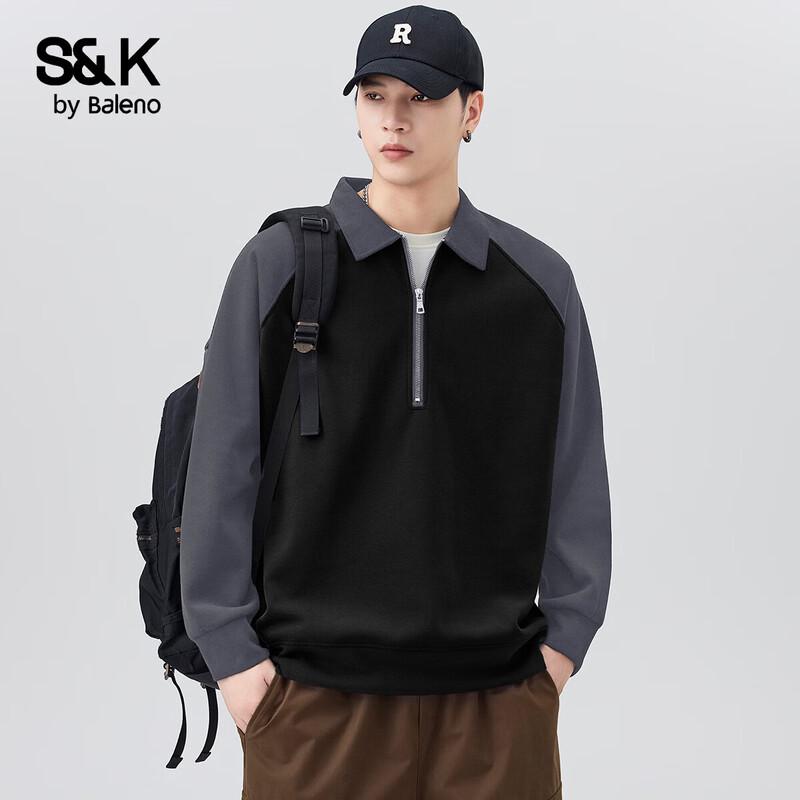 Baleno Men's S&K Colorblock Half-Zip Polo Sweatshirt