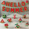 Paper Hello Summer Banner Festival Watermelon Spiral Hanging Flag  Party Favors