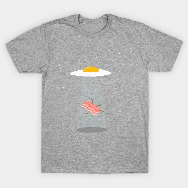 

Unisex Fashion TShirt Cool Bacon And Eggs Ufo Print TShirt Plus Size S-5XL T-Shirt 100%Cotton Tops O Neck Short Sleeve Tees XXL серый