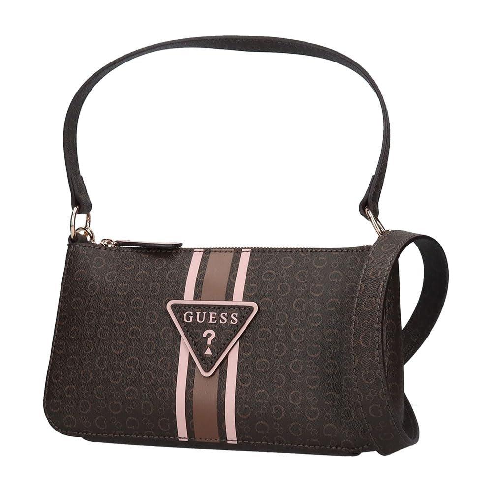GUESS Tabitha Mini Shoulder Bag SG199972 NAT Natural, Monogram Crossbody Bag with Removable Strap for Women