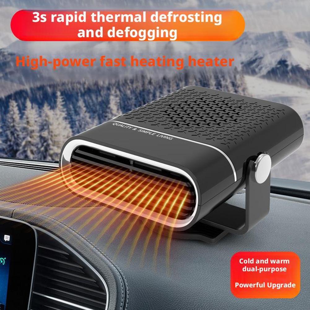 24V 260W Portable Car Heater Fast Heating & Cooling Fan 360° Rotation Defogger/Defroster Cigarette Lighter Plug-in