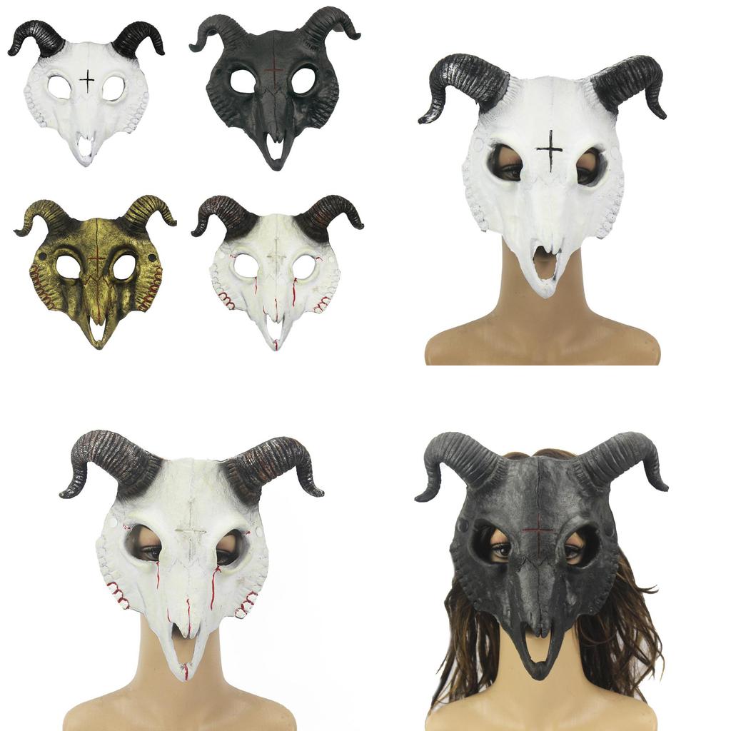 Goat Mask For Halloween And Carnival Parties High-quality Pu Animal Mask