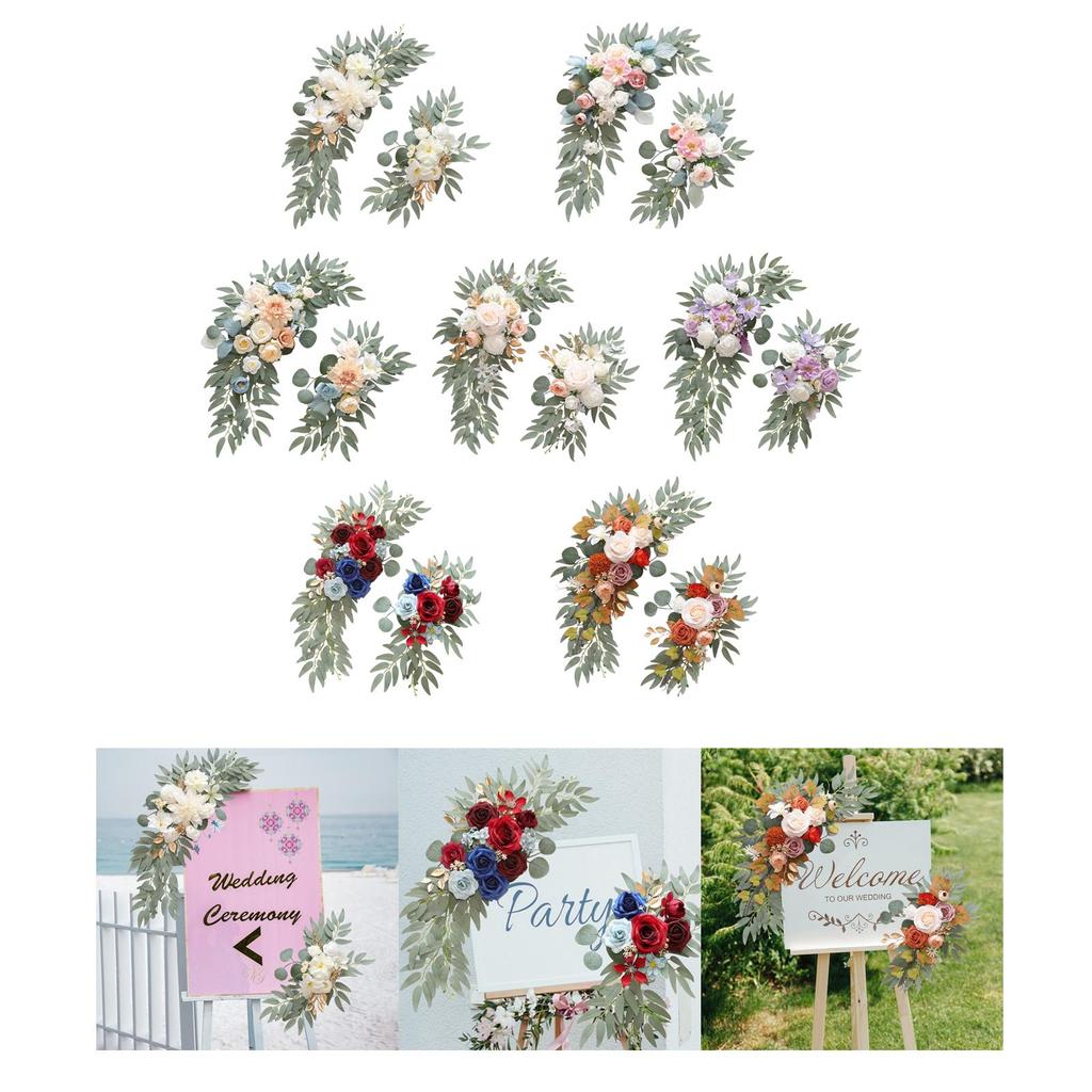 2x Wedding Arch Flowers Rustic Artificial Flowers for Reception Party Wall