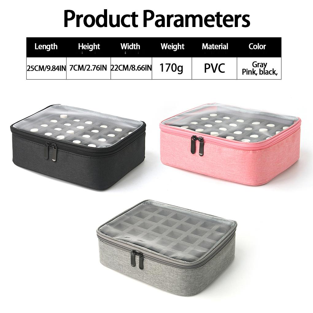 Nail Polish Organiser Case Portable Makeup Bag Travel Storage For Manicurist Nail Polish Storage Box