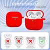 MHYALUDO AirPods 4th Generation Case Military Grade Soft Silicone Shock Absorbing AirPods Case with Keychain and Cleaning Red Cover, Kit,
