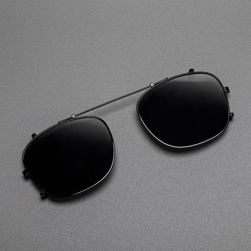 Retro Square Ultralight Titanium Eyeglass Frame for Men - Nearsighted Sunglasses