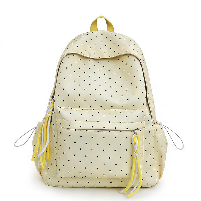 Schoolbag1011 Simple Japanese Ins Cute Polka Dot Female Students High Value Large Capacity Schoolbag Junior High School Backpack