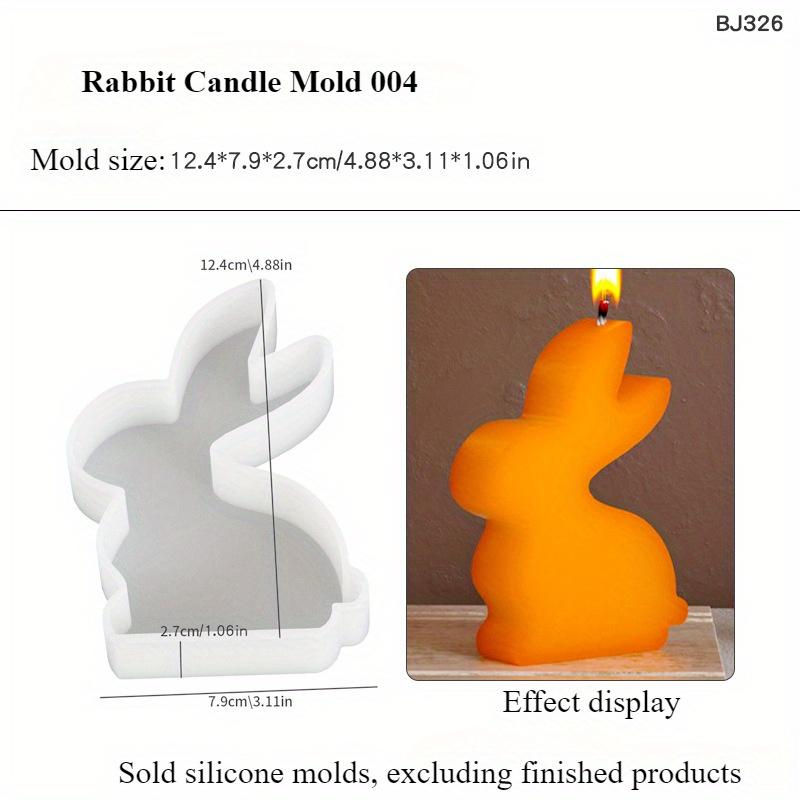 Rabbit Shaped Candle Mold, DIY Easter Bunny Plaster Decorative Ornament Silicone Mold, Suitable for DIY, Holiday and Party Tools