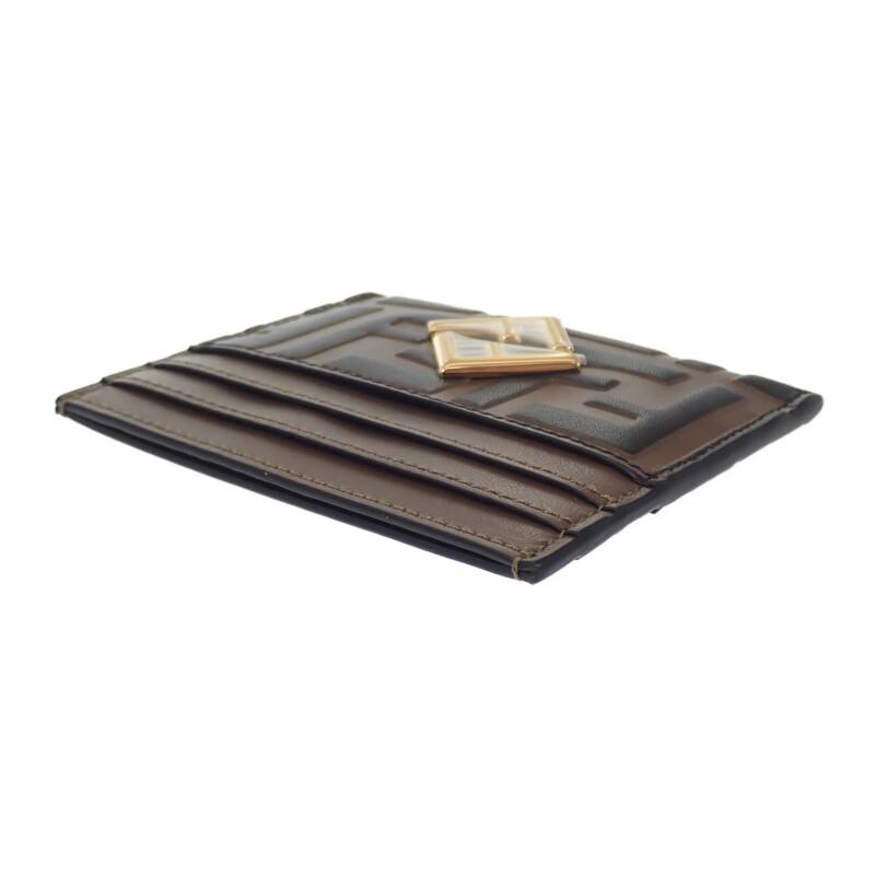 Fendi 8M0445ADYMF13VK Kartenetui Braunes Leder Damen
