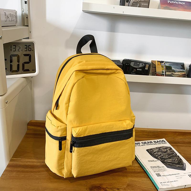 Schoolbag female college student fashion simple versatile high school backpack lightweight computer bag short trip backpack tide
