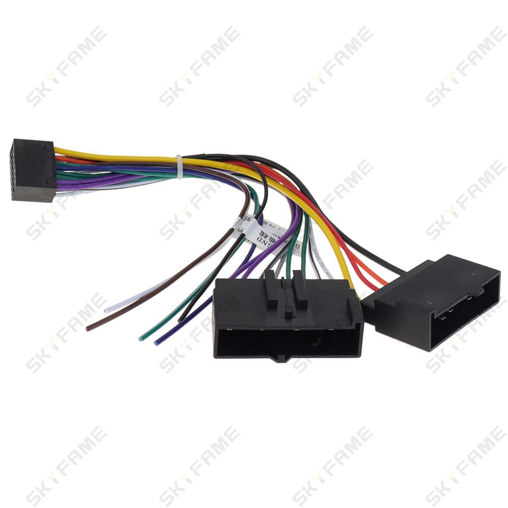 SKYFAME Car 16pin Wiring Harness Adapter Android Radio Power Cable For Ford Mondeo Focus MK1 Connect Cable Canbus