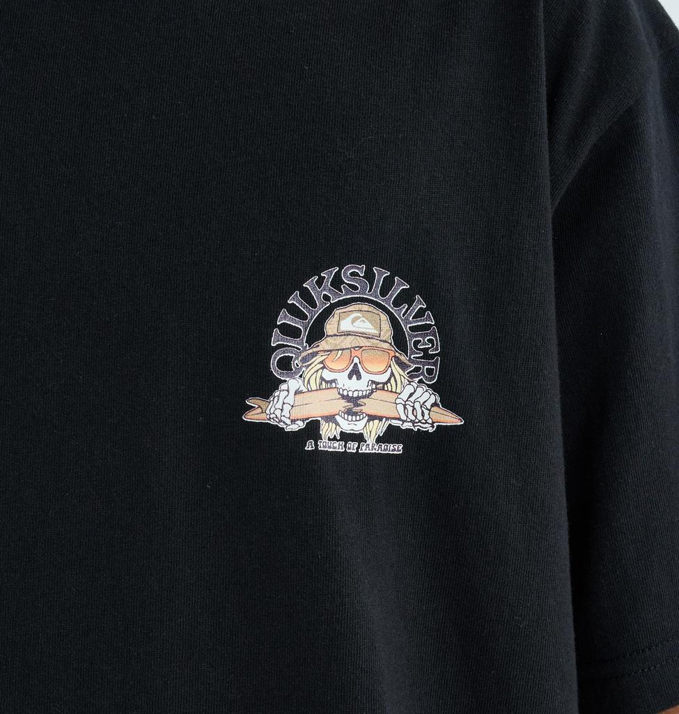 Quiksilver Garment Wash Skull Print Loose Fit Boys' T-Shirt