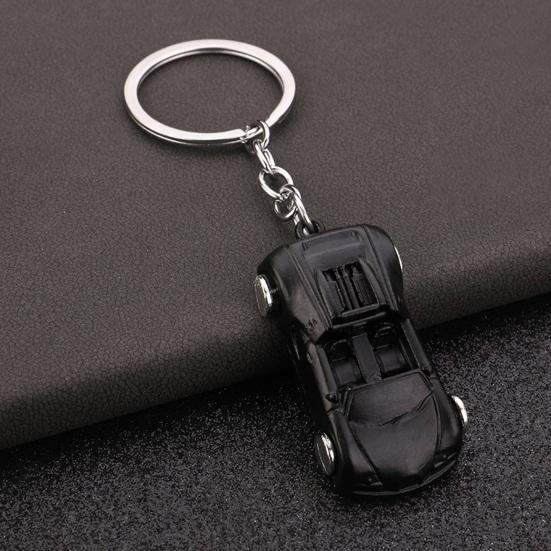 Keychain with Car Model Pendant Design Durable Alloy Car Shape Keyring Easy Carry Bag Charms for Car Fans