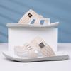Men Black Leather Slippers Handmade Simple Flats Summer White Outdoor Roman Sandals Brown Open Toe Beach Shoes Plus Size