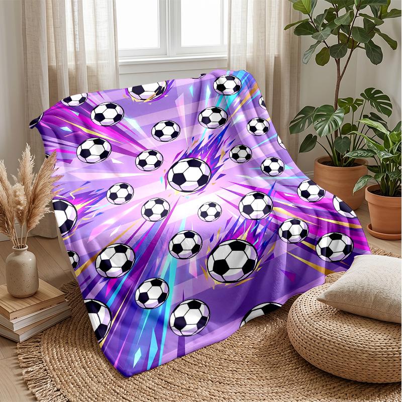 Soccer Ball Explosion 2 Theme blanket Lightweight Warm Flannel Blanket Decorative Throw Blanket for Home Decoration