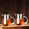 2pcs Set 4.1oz Red Wine Dispenser Modern Glass Household Transparent Liquor Jug with Scale Lines Water Dispenser 120ml Wine Pot