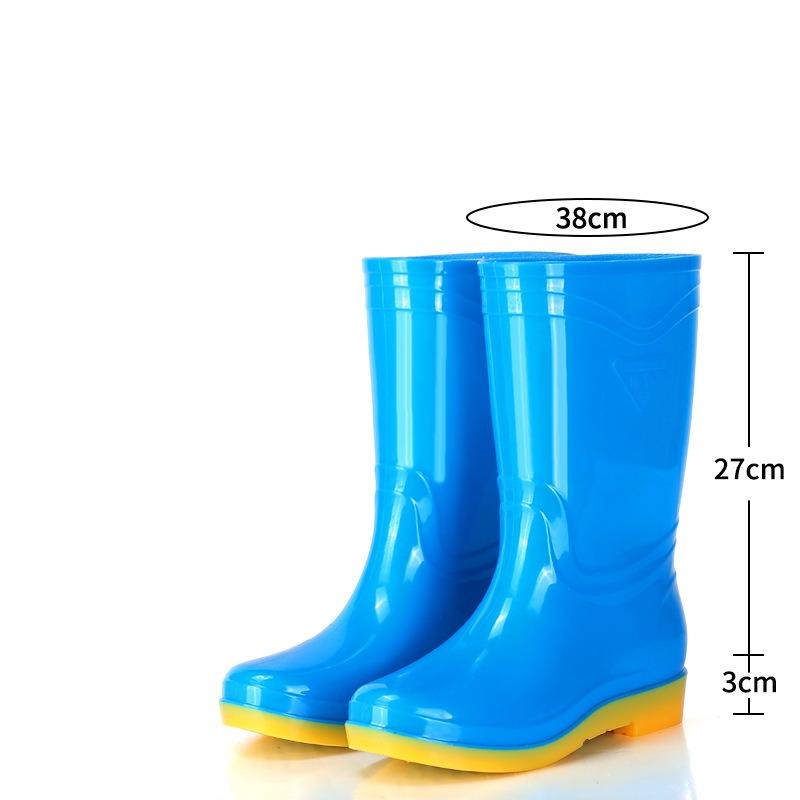 Tall Women's Rain Boots Fashion Classic Rain Shoes Mother Kitchen Non-slip Wear-resistant Waterproof Shoes Women's Rubber Shoes Overalls Cotton Shoes