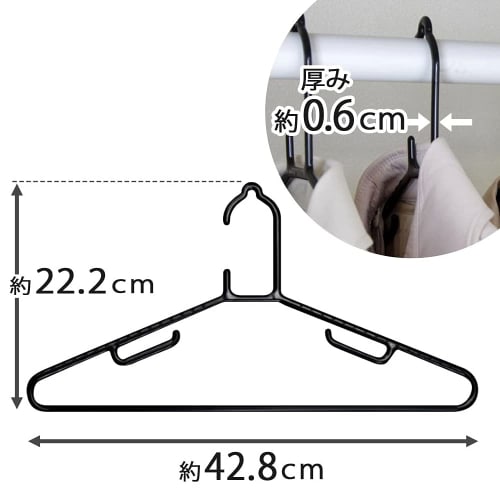 IRIS OHYAMA BAU Hanger, 10-Piece Set, BAU-4310