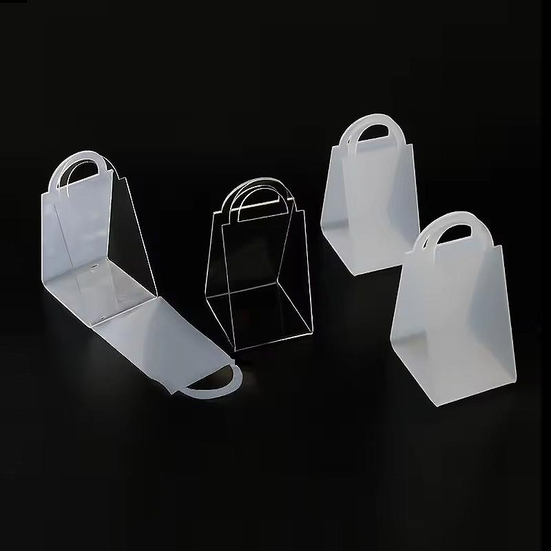 Candy Handmade Gift Box, Triangular Acrylic Packaging Box, Gift Decoration Handle Basket, Transparent High-end Wedding Decoration Box