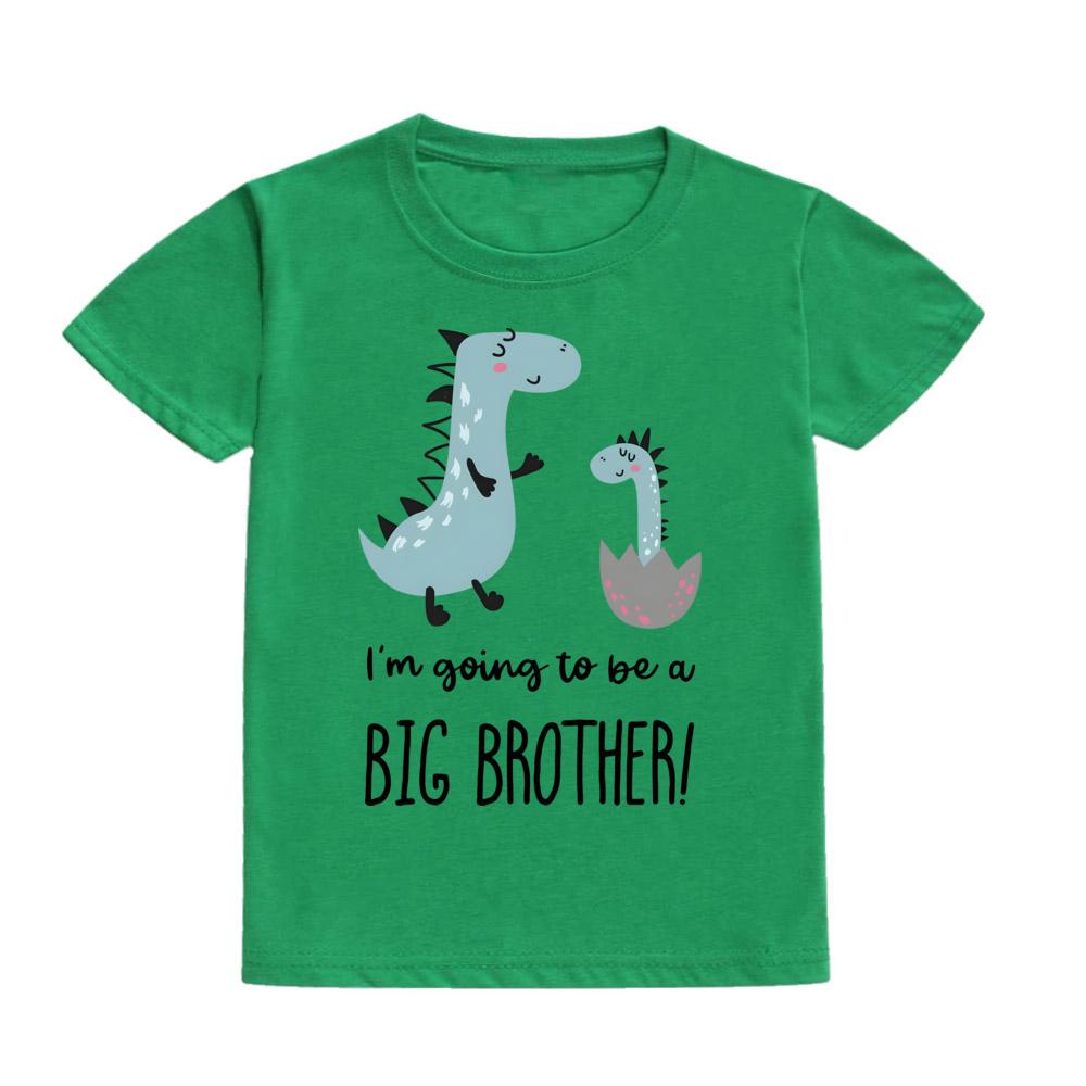 Dinosaurier&Ich Werde ein großer Bruder Print Kinder T-Shirt Lässig Kurzarm Kinder T-Shirts Oberteil Schwangerschaftsankündigungs Kleidung
