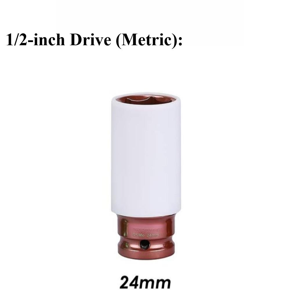 Socket Wrench Sleeve 17 19 21 22 23 24mm Hole Colorful For Tire Protection Repairing Tool For Deep Impact Nut Driver Manual Tool