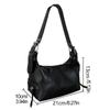 Y2K Style Cool Drag Girl Niche Design Leather Zipper Single Shoulder Hand Underarm Bag Retro European And American New Bag