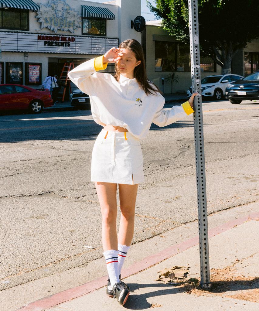 Candini Ivory Slit Pants/Skirt