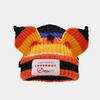 Niche Cute Pig Ears Splicing Knitted Hat Men's and Women's Trend Contrasting Color Sticker Wool Thermal Hat