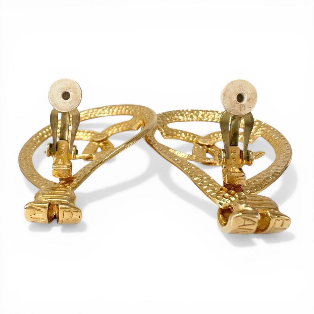 CHANEL COCO Mark teardrop motif 96P Earring gold Women used