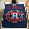 Custom Name,Montreal Canadiens Printed Flannel Blanket, soft throw for bedroom sofa, washable, Christmas present, great gift.