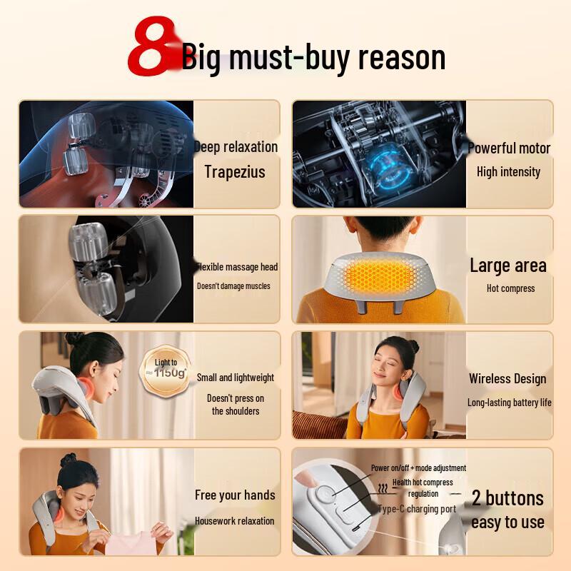 SKG H5 Heated Shoulder and Neck Massager CN Plug (adapter Included)