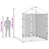 Outdoor Dog Kennel with Roof Silver 2 x 2 x 2.5 m Galvanized Steel