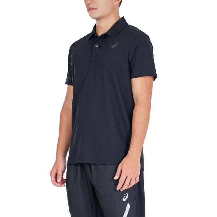 ASICS Polo Shirts Men's Black Polo Collar Moderate Other 2031C955-001