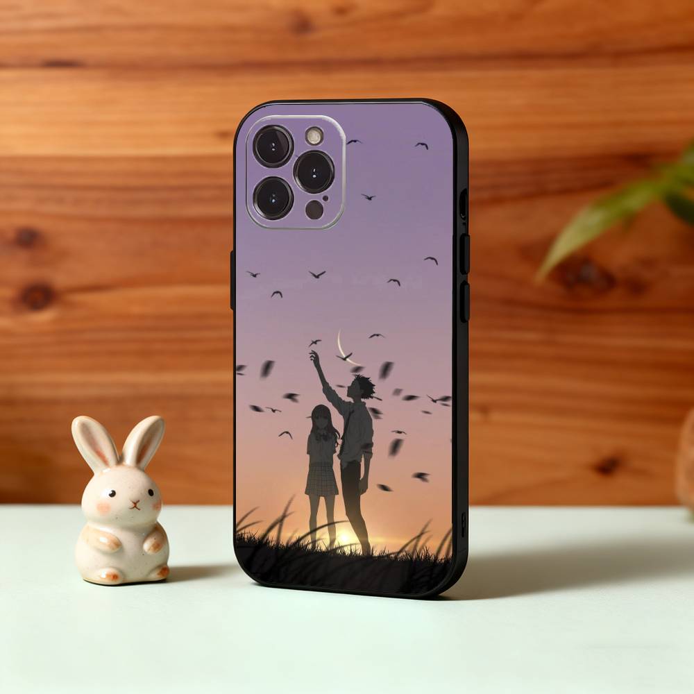 A Silent Voice -Shoko Nishimiya - Anime Movie Phone Case For iPhone17,16,15,14,13,12Plus,Pro Max,XS,5G Soft Silicone Black Cover
