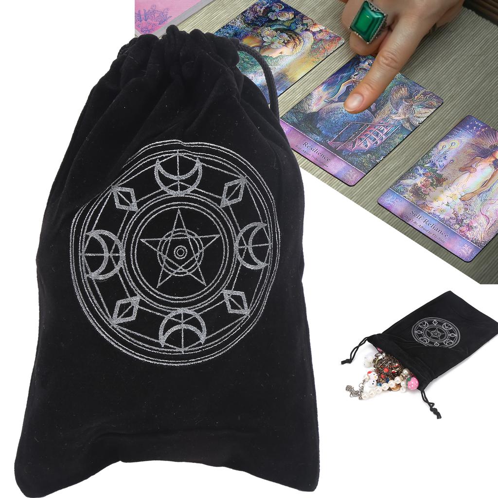 17 X 11.5cm Tarot Bag Pouch Playing Cards Jewelry Coins Accessory Storage Drawstring Bag