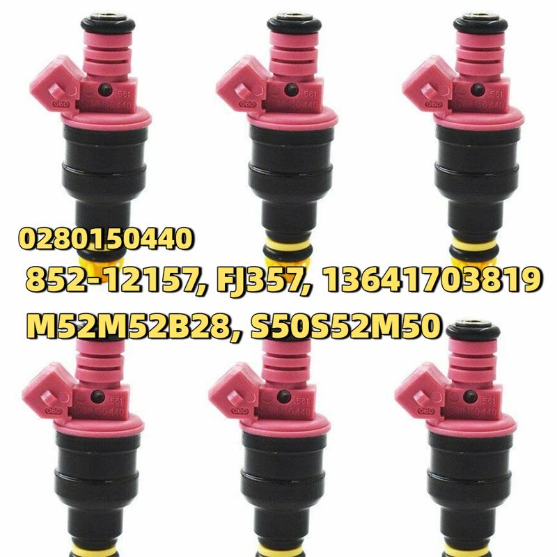 6 Fuel Injectors 0280150440 For BMW E36 328i M3 E39 Z3 M52 B28 852-12157, FJ357, 13641703819 ,M52M52B28, S50S52M50