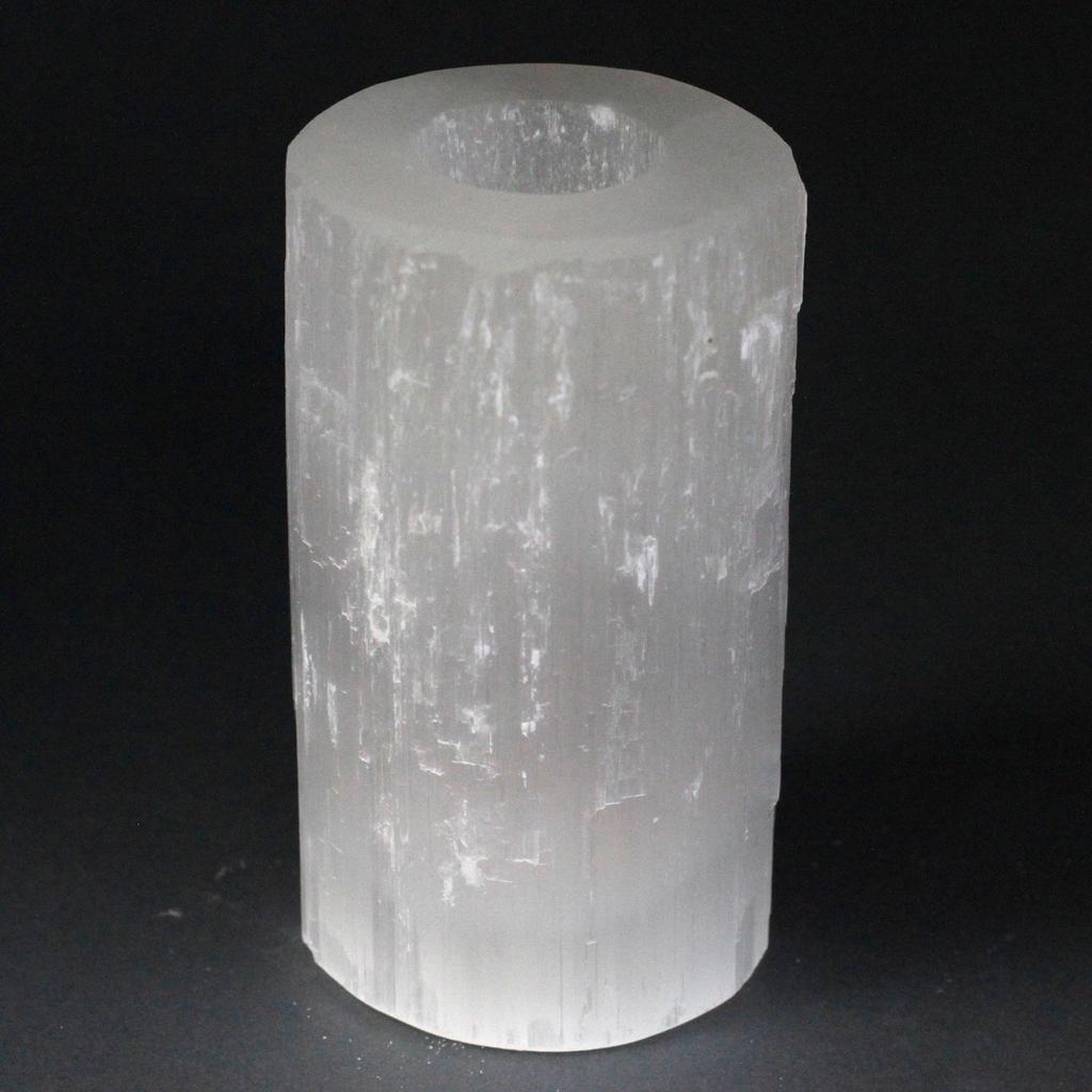 Selenite Candle Holder Cylinder 15 cm