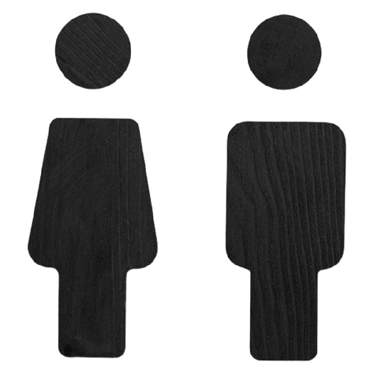 Wood Toilet Sign Men and Women Bathroom Signs Set Restroom Signage Bathroom Door Signs Washroom Signboard for Home Use