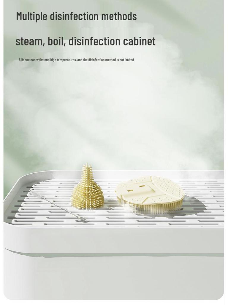 Silicone Baby Bottle & Nipple Brush Set - Portable, Multi-Functional Cleaning Tool for Bottles, Cups & Containers