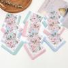 43cm Premium Cotton Floral Handkerchief: Sweat-Absorbing Gift for Moms & Teachers