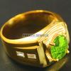 Peridot Oval Cut With 925 Sterling Silver Gold Plated Ring For Men's #B449 JL375683860717
