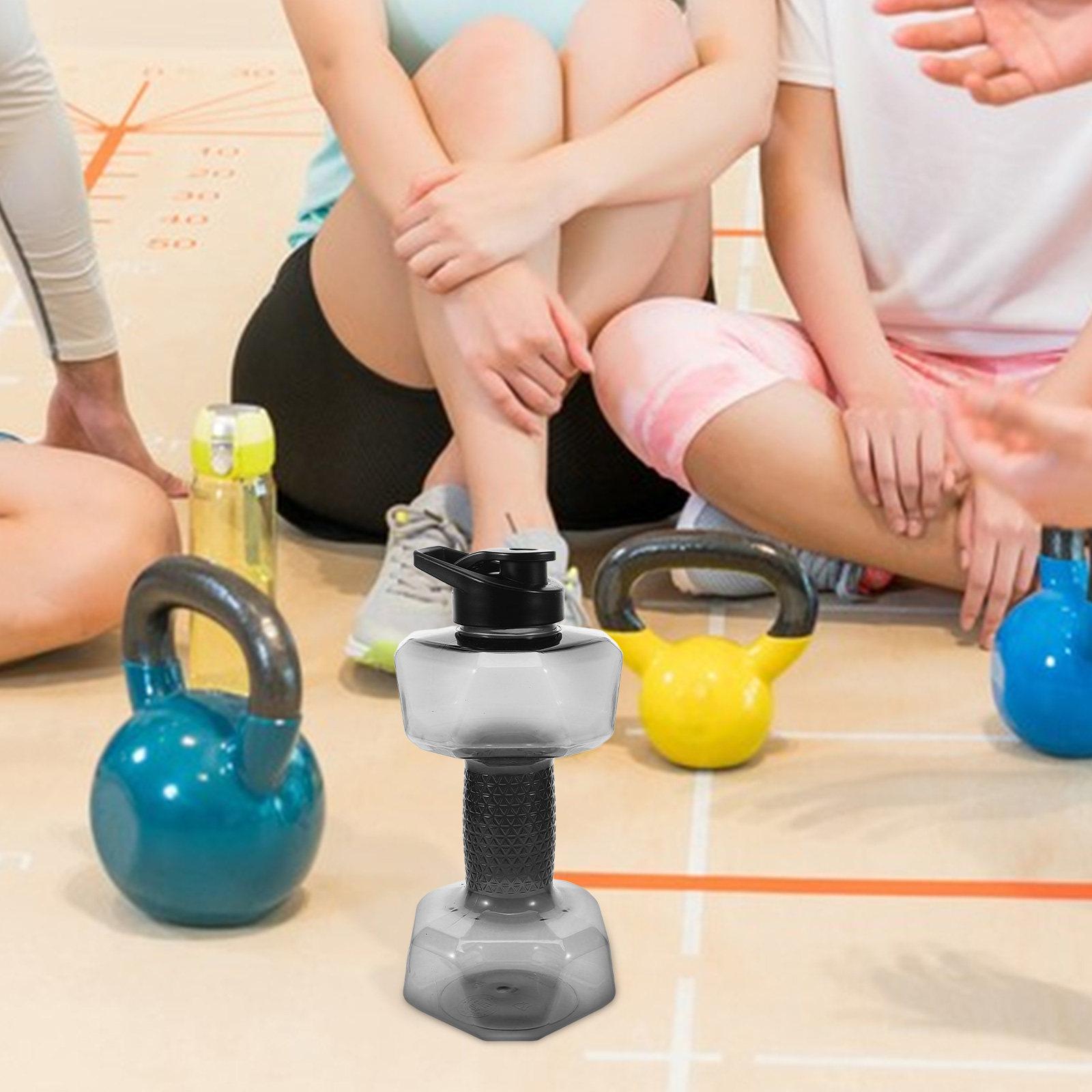 

Large Capacity Dumbbell Water Bottle Lightweight Portable Fitness Sports Kettle For Gym Running Outdoor Exercise Supplement other